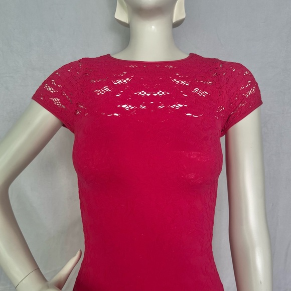 bebe Floral Lace Bodycon Mini Dress BNWOT - Picture 3 of 8